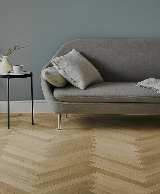 Barbers Flooring | Slider | Image showing a wooden floor with a diagonal pattern